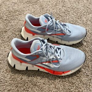 Reebok Sky Blue and Crimson Athletic Sneakers